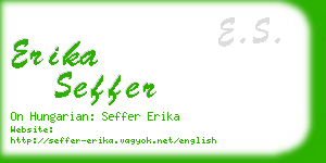 erika seffer business card